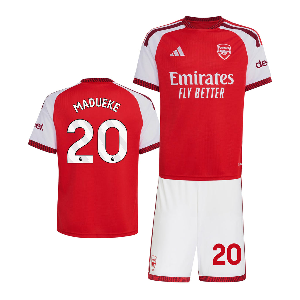 Noni Madueke 20 Arsenal 2026/27 YOUTH Home Jersey & Shorts Set - Red