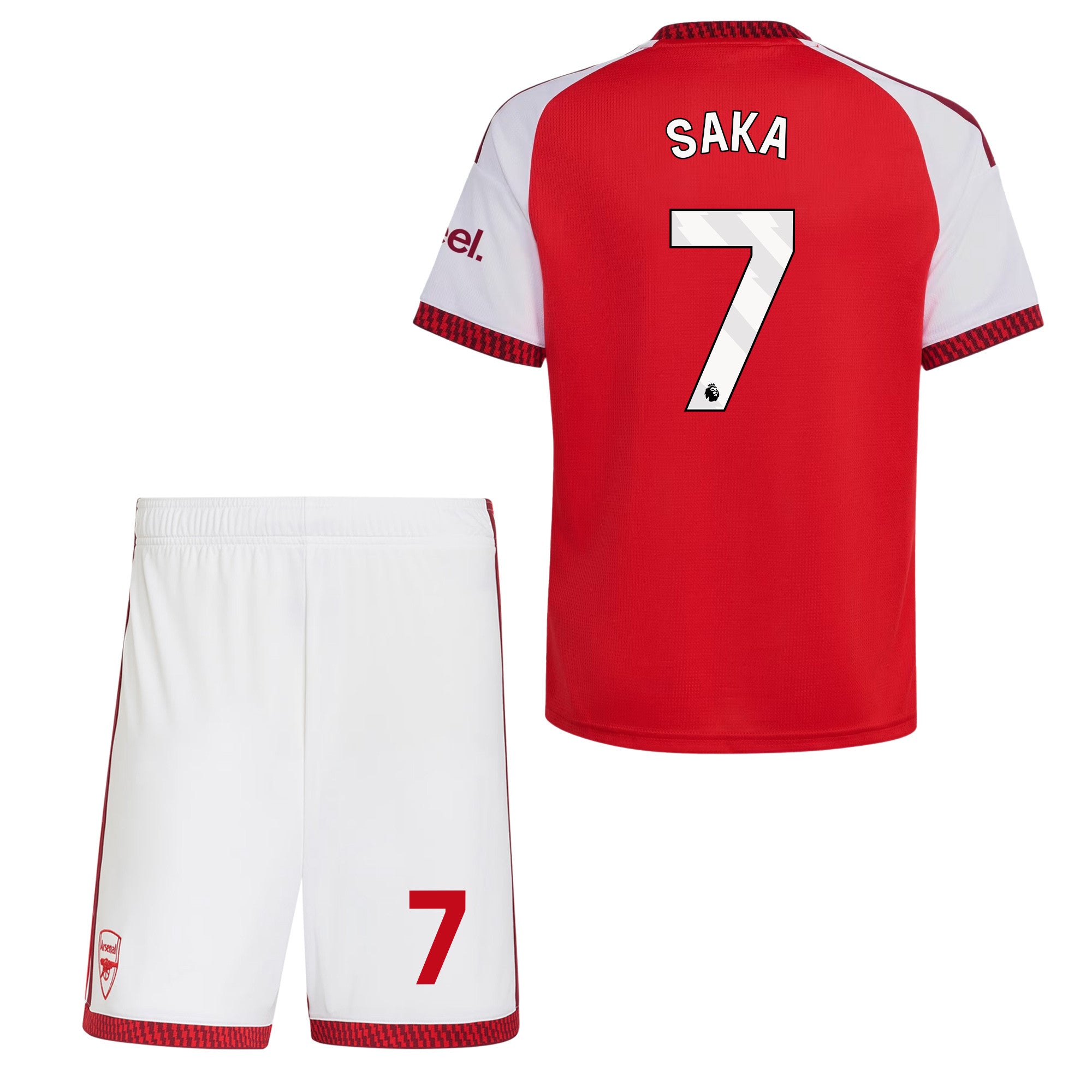 Bukayo Saka 7 Arsenal 2026/27 YOUTH Home Jersey & Shorts Set - Red