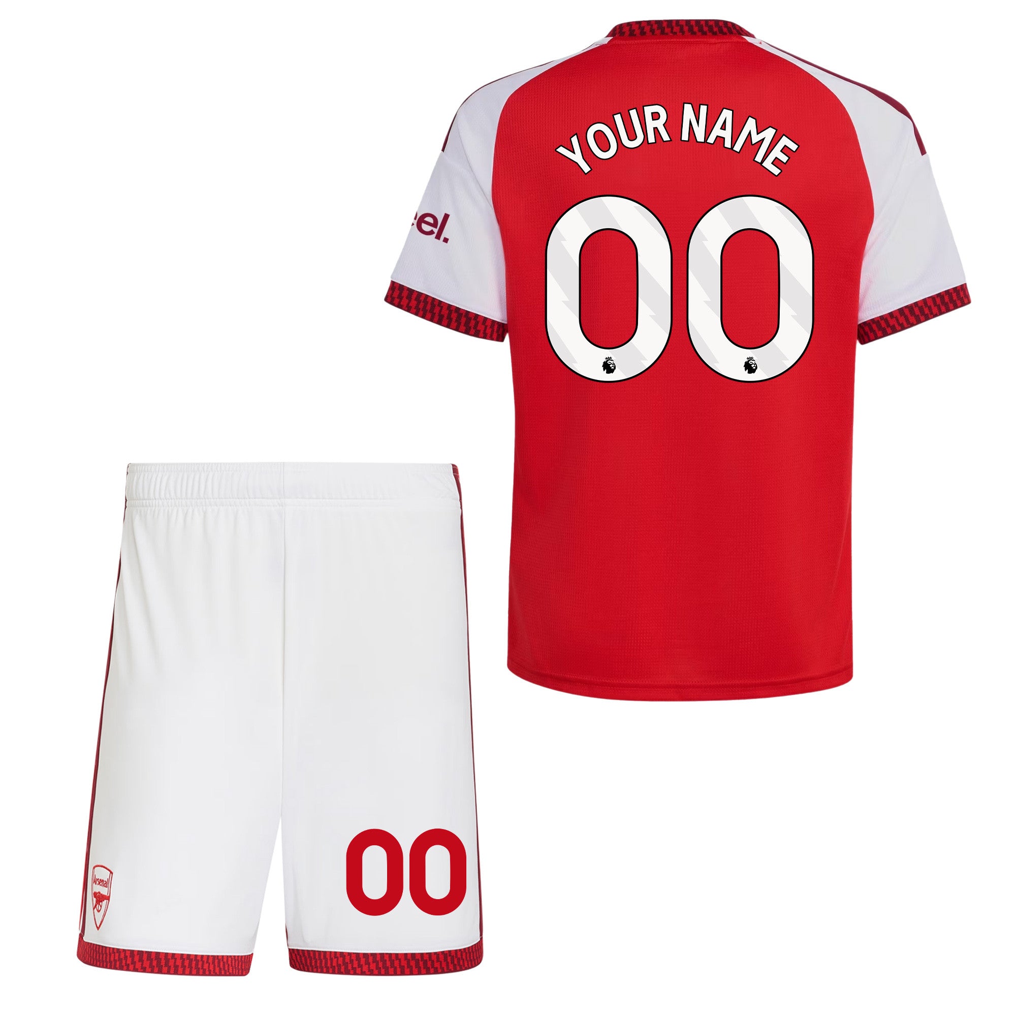 Arsenal 2026/27 Custom Name YOUTH Home Jersey & Shorts Set - Red