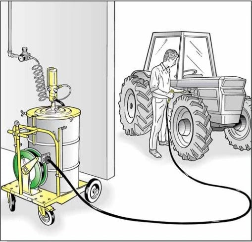 200L/180-220kg Drum Air Operated High Pressure Oil Dispenser High Viscosity Pneumatic Grease Pump Transfer 55 gal Barrel Pump