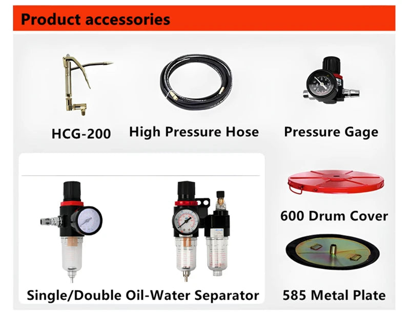 200L/180-220kg Drum Air Operated High Pressure Oil Dispenser High Viscosity Pneumatic Grease Pump Transfer 55 gal Barrel Pump