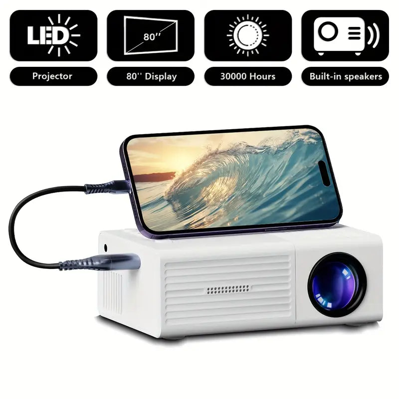 "Home Theater Projector: 1080P Full HD, 5000 Lumens, Ideal for Movie Nights"