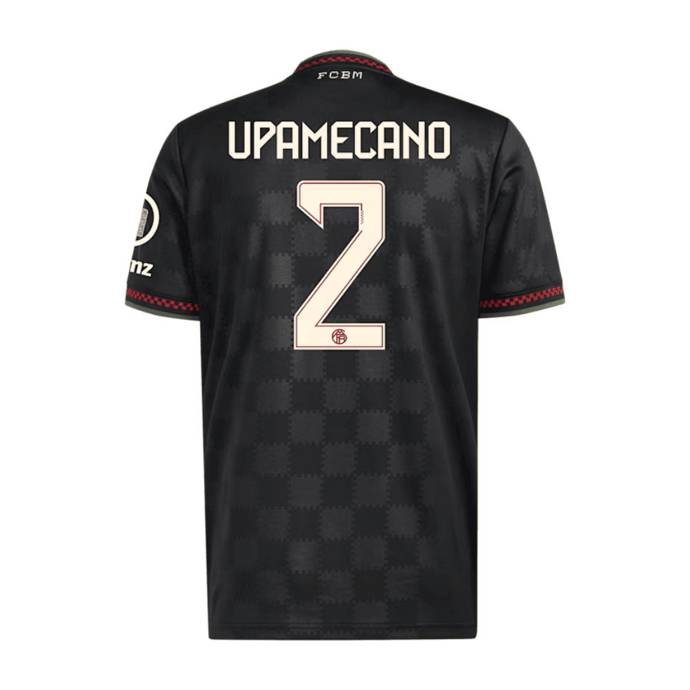 Dayot Upamecano 2 Bayern Munich 2025/26 Third Men Jersey - Black