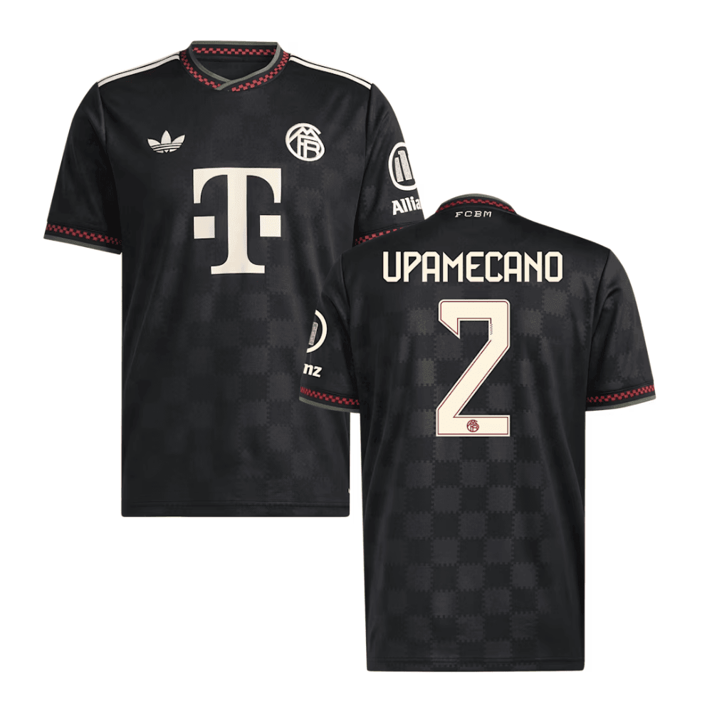 Dayot Upamecano 2 Bayern Munich 2025/26 Third Men Jersey - Black