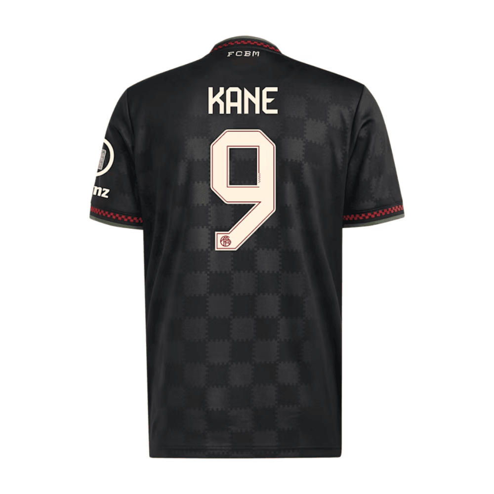 Harry Kane 9 Bayern Munich 2025/26 Third Men Jersey - Black