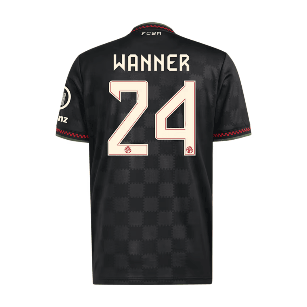 Paul Wanner 24 Bayern Munich 2025/26 Third Men Jersey - Black