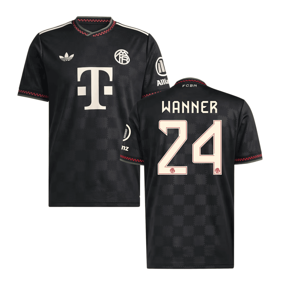 Paul Wanner 24 Bayern Munich 2025/26 Third Men Jersey - Black