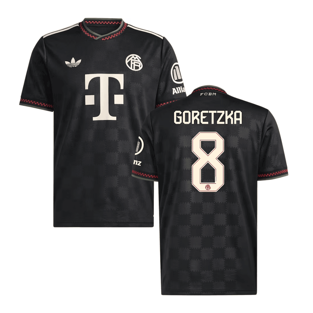 Leon Goretzka 8 Bayern Munich 2025/26 Third Men Jersey - Black