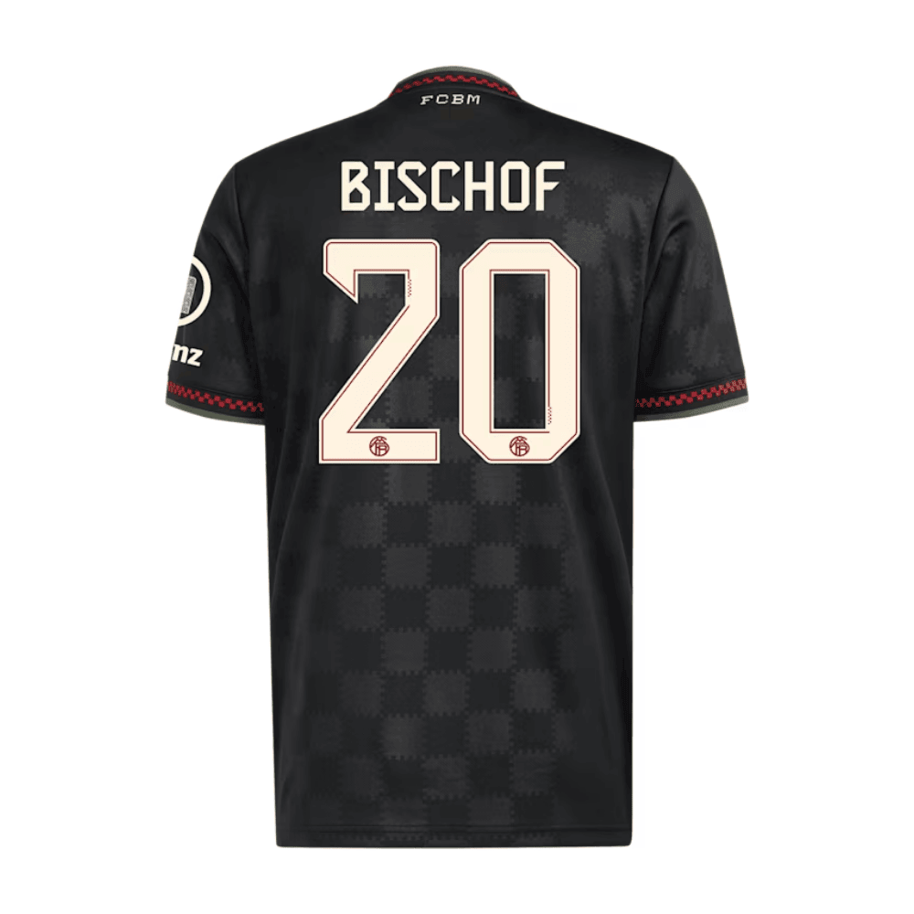Tom Bischof 20 Bayern Munich 2025/26 Third Men Jersey - Black