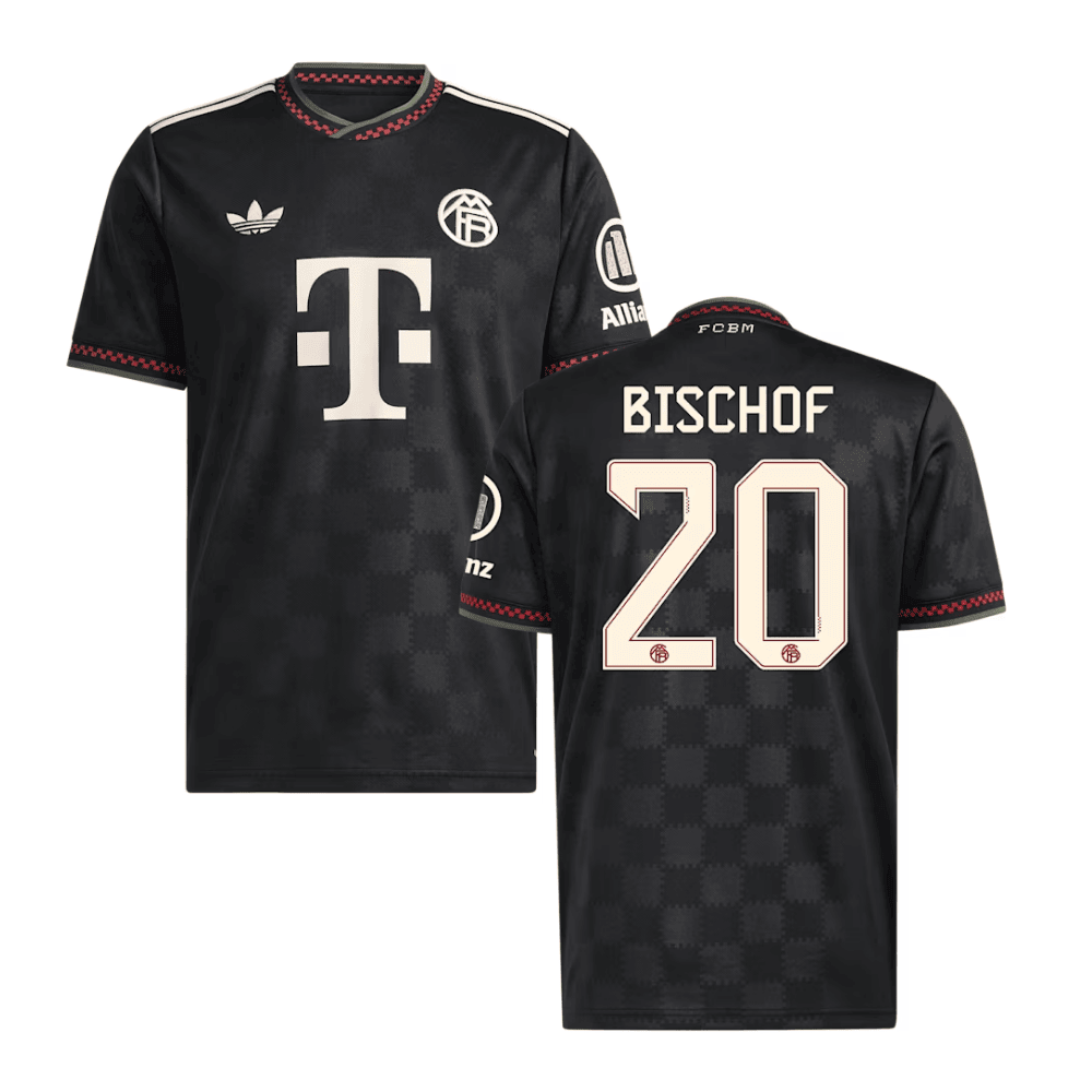 Tom Bischof 20 Bayern Munich 2025/26 Third Men Jersey - Black