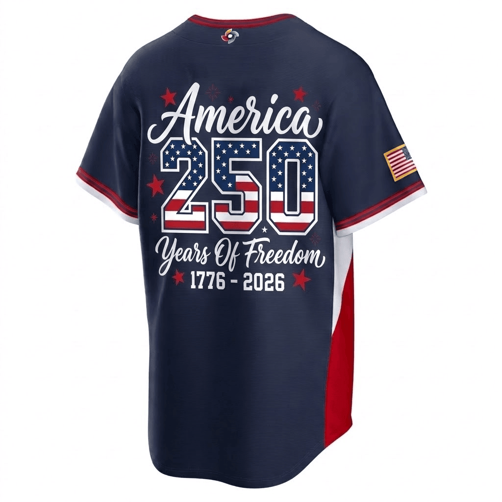America 250th USA 2026 WBC Jersey – Years of Freedom 1776–2026