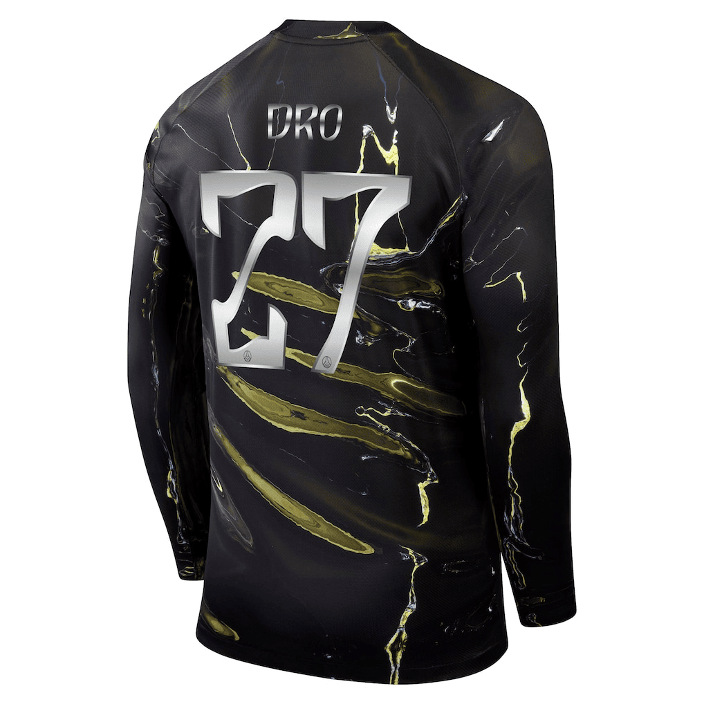 Dro 27 Paris Saint-Germain Jordan Night Edition 2025/26 Cup Printing Long Sleeve Jersey - Black