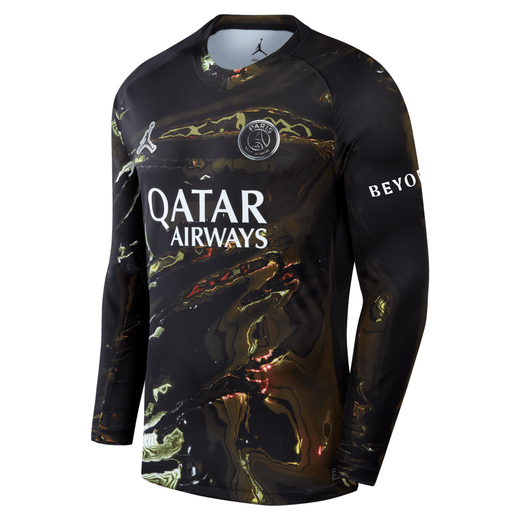 João Neves 87 Paris Saint-Germain Jordan Night Edition 2025/26 Cup Printing Long Sleeve Jersey - Black