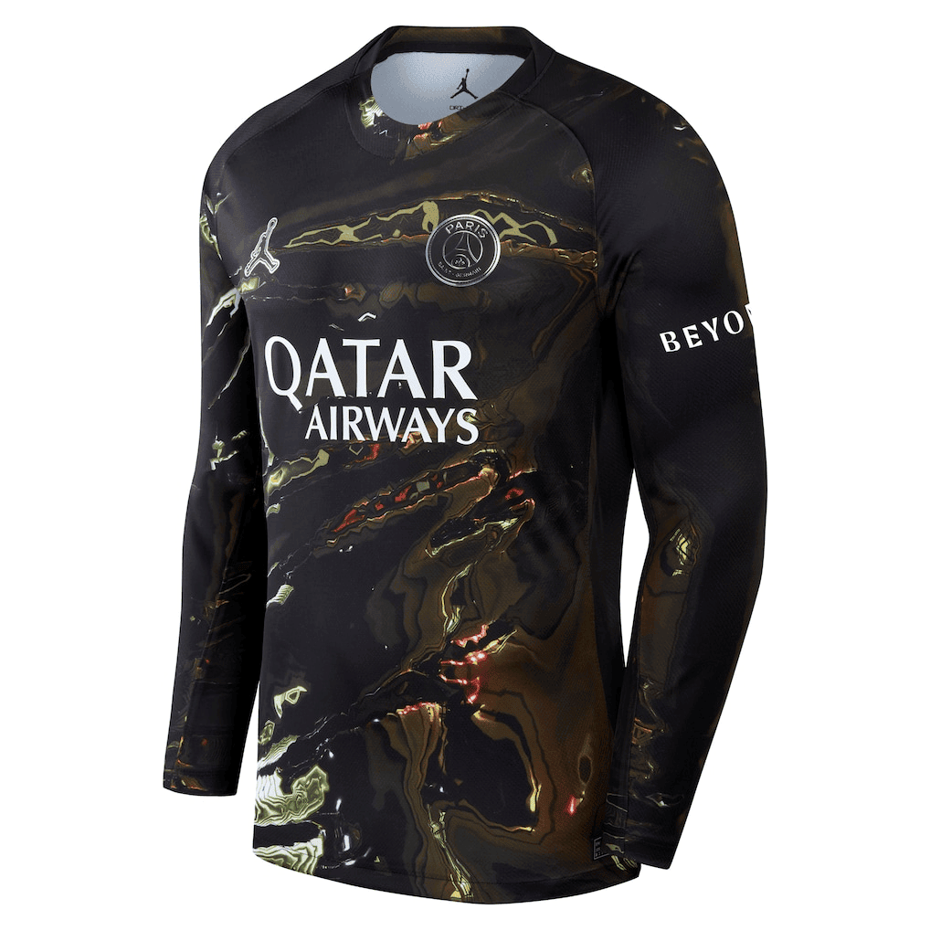 Beraldo 4 Paris Saint-Germain Jordan Night Edition 2025/26 Cup Printing Long Sleeve Jersey - Black