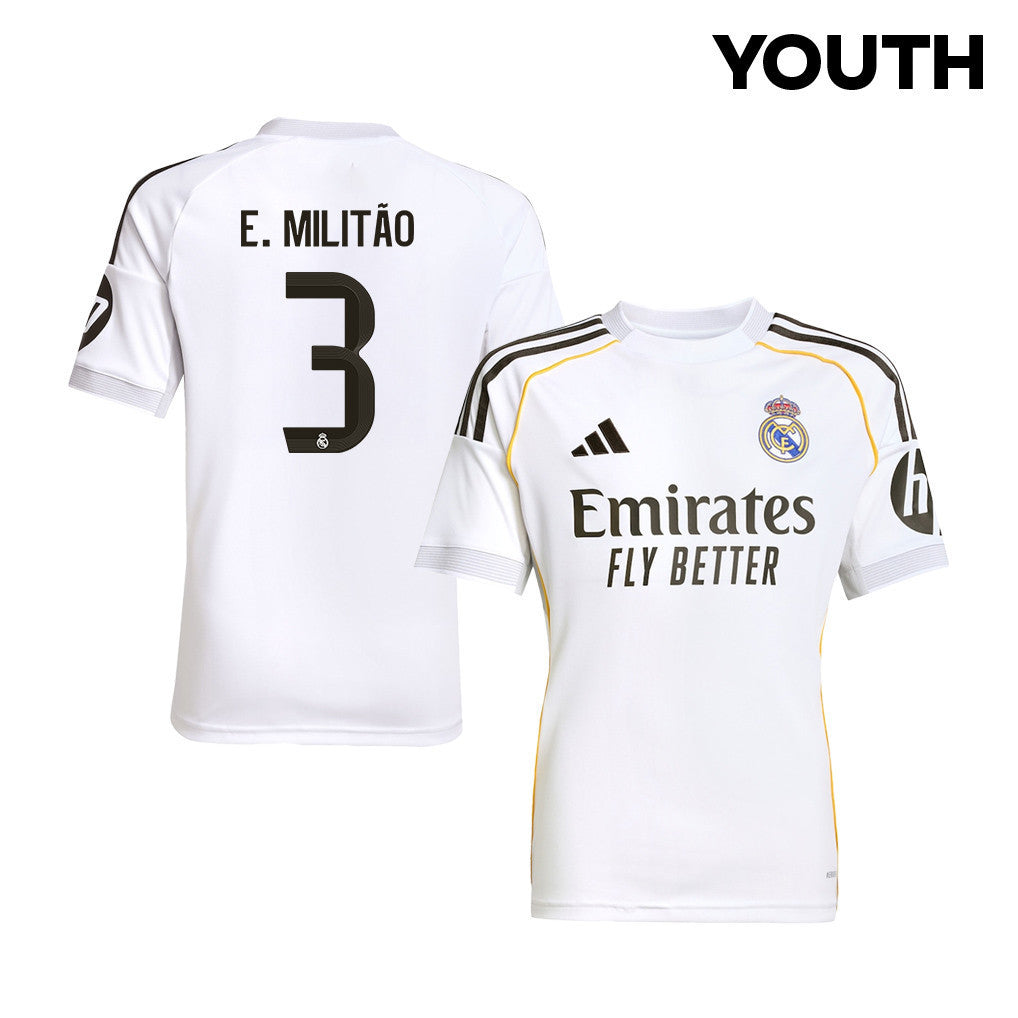 Éder Gabriel Militão 3 Real Madrid 25/26 Home YOUTH Jersey - White