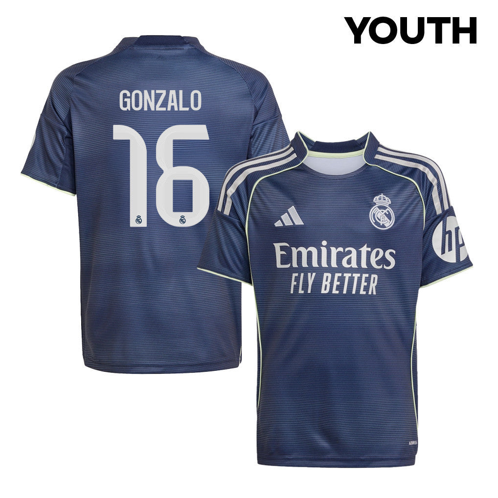Gonzalo 16 Real Madrid 25/26 Away YOUTH Jersey - Legend Ink