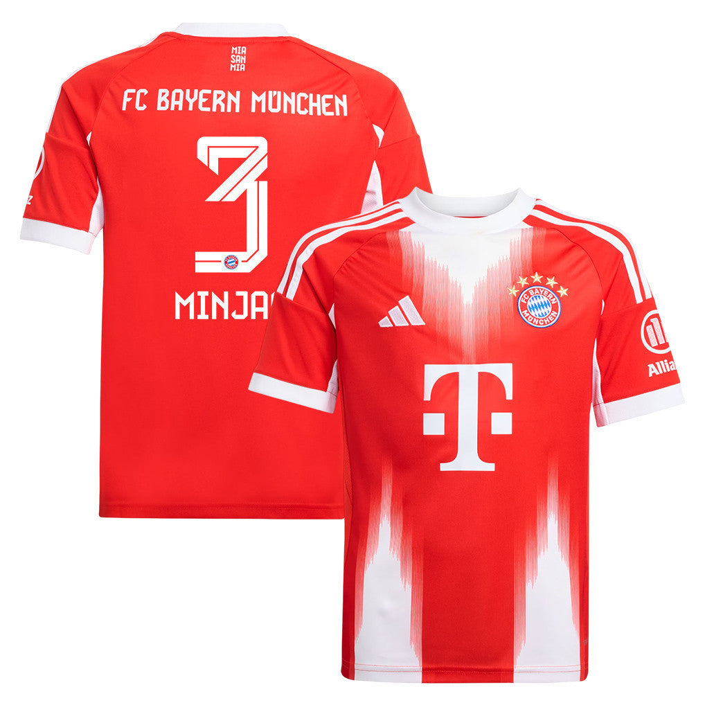 Minjae Kim 3 Bayern Munich 25/26 Home YOUTH Jersey - Red