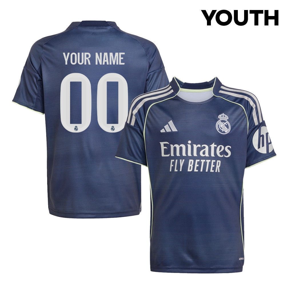 Real Madrid 25/26 Personalized Away YOUTH Jersey - Legend Ink
