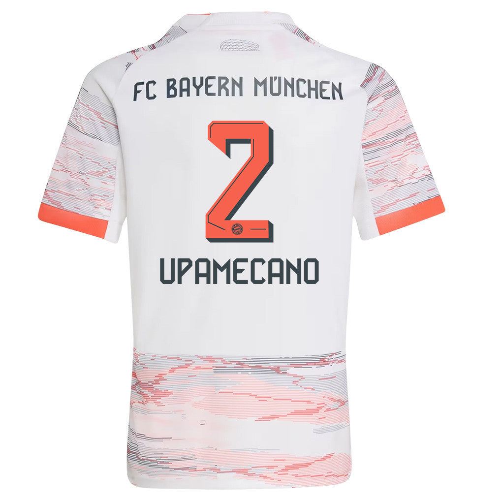 Dayot Upamecano 2 Bayern Munich 25/26 Away YOUTH Jersey - White