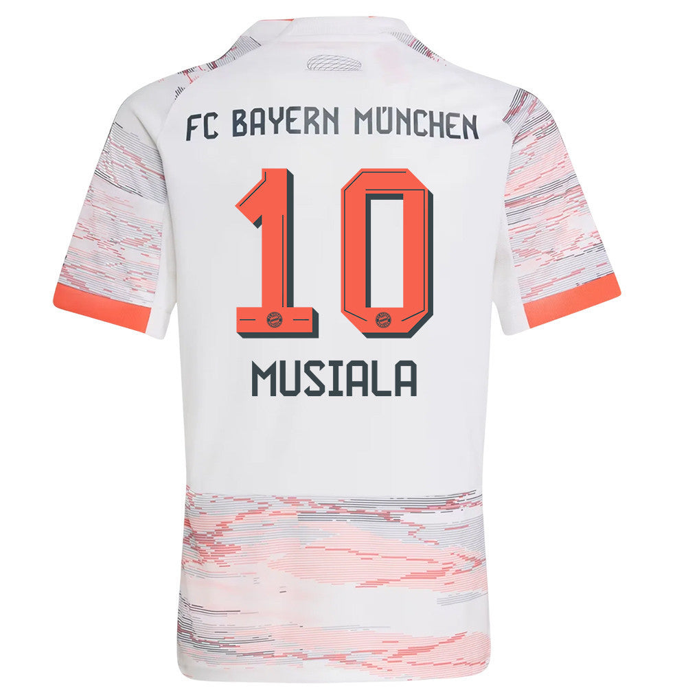 Jamal Musiala 10 Bayern Munich 25/26 Away YOUTH Jersey - White