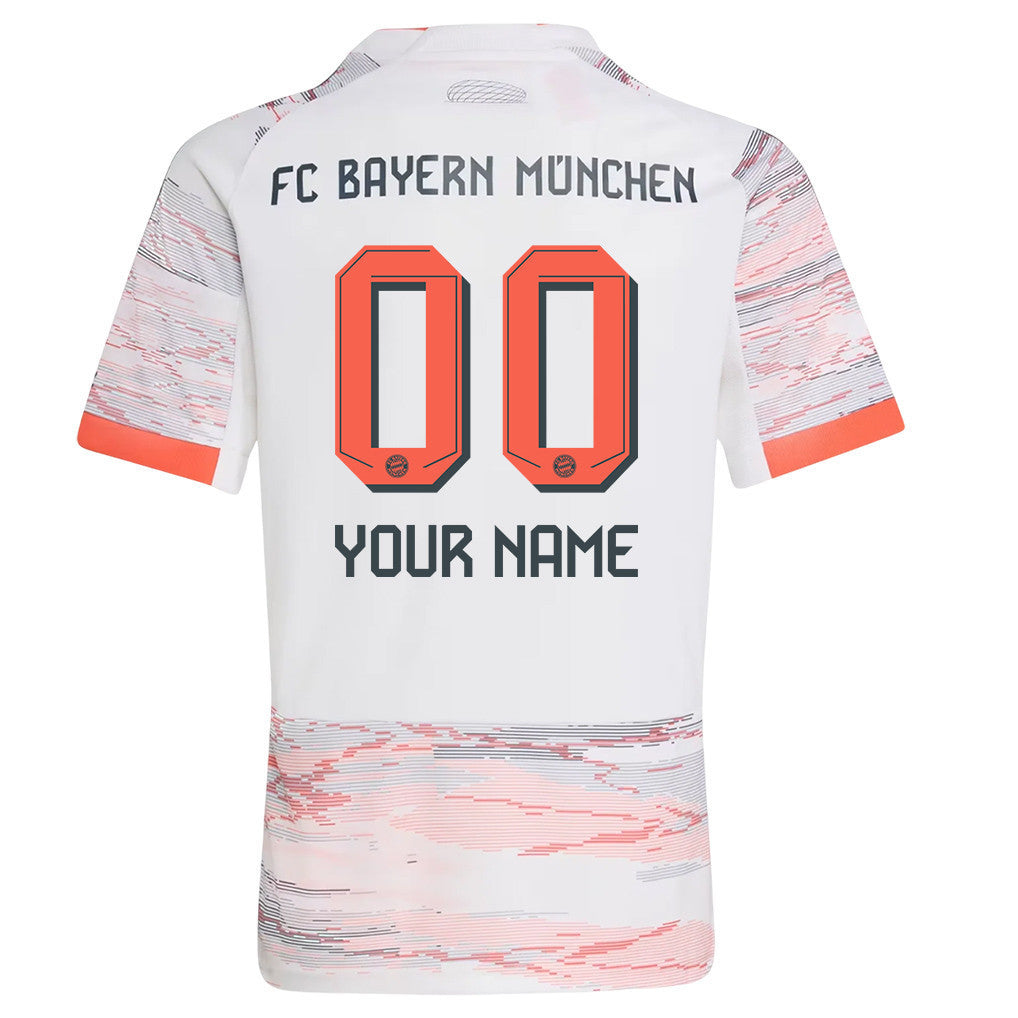 Bayern Munich 25/26 Personalized Away YOUTH Jersey - White
