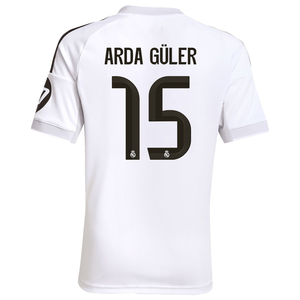 Arda Güler 15 Real Madrid 25/26 Home YOUTH Jersey - White