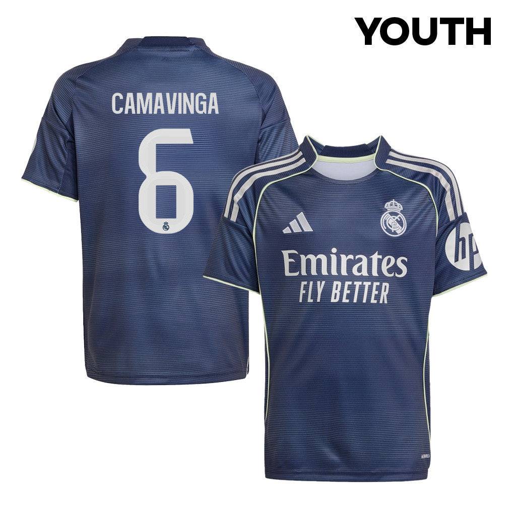 Eduardo Camavinga 6 Real Madrid 25/26 Away YOUTH Jersey - Legend Ink