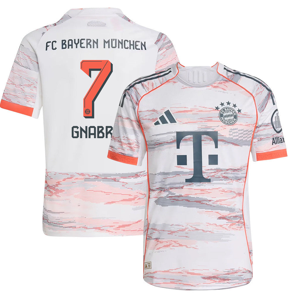Serge Gnabry 7 Bayern Munich 25/26 Away YOUTH Jersey - White