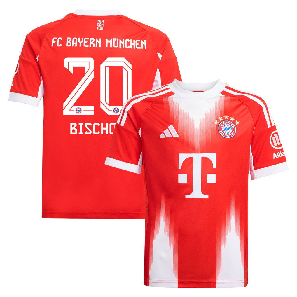 Tom Bischof 20 Bayern Munich 25/26 Home YOUTH Jersey - Red