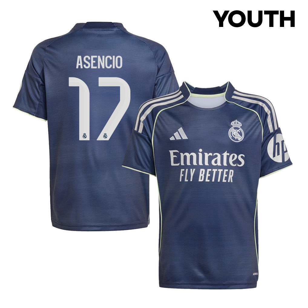 Raúl Asencio 17 Real Madrid 25/26 Away YOUTH Jersey - Legend Ink