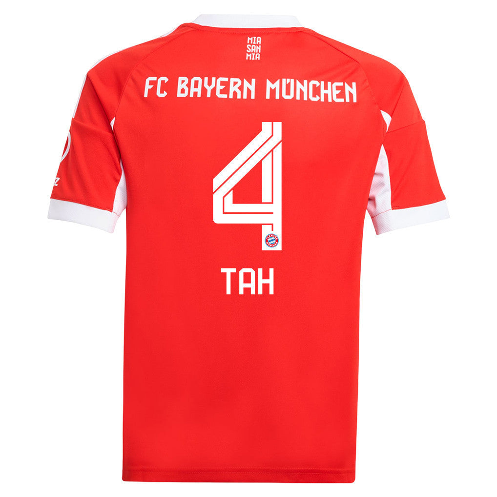 Jonathan Tah 4 Bayern Munich 25/26 Home YOUTH Jersey - Red