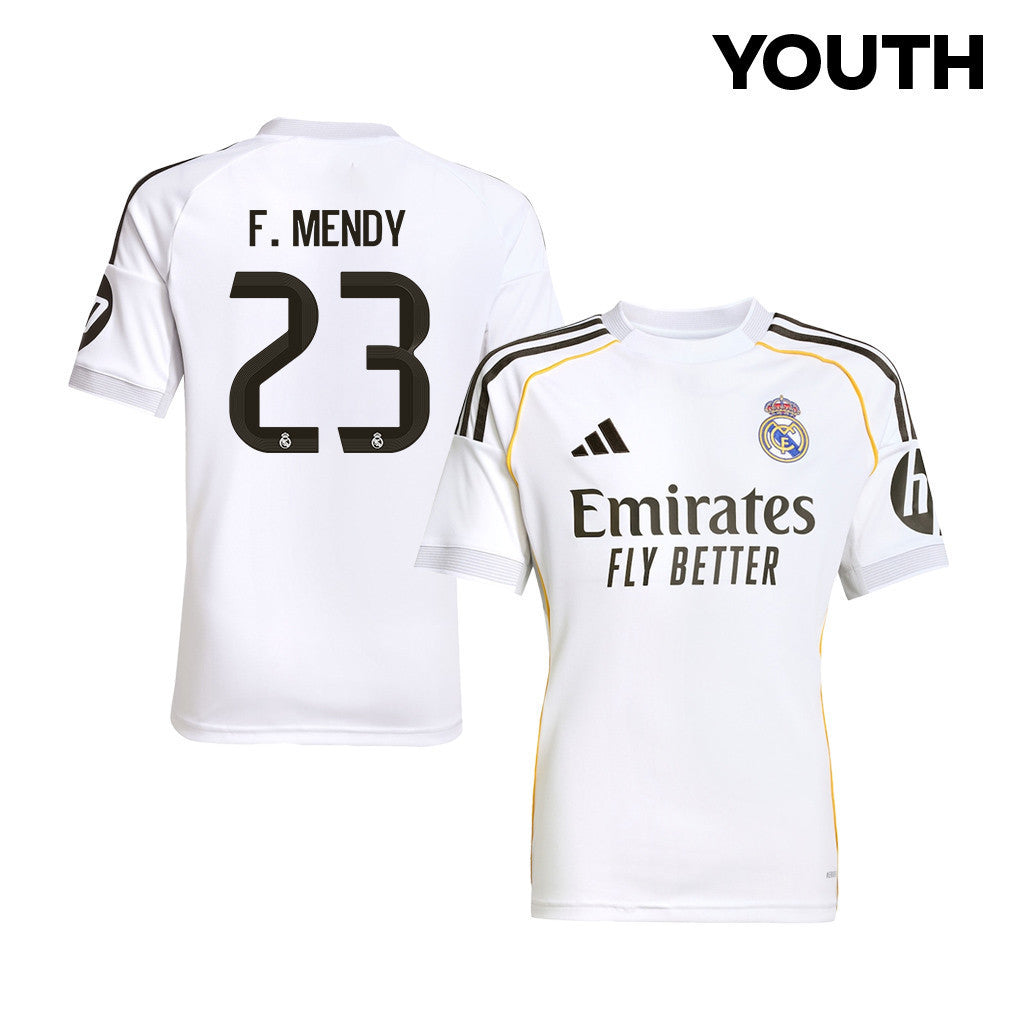 Ferland Mendy 23 Real Madrid 25/26 Home YOUTH Jersey - White