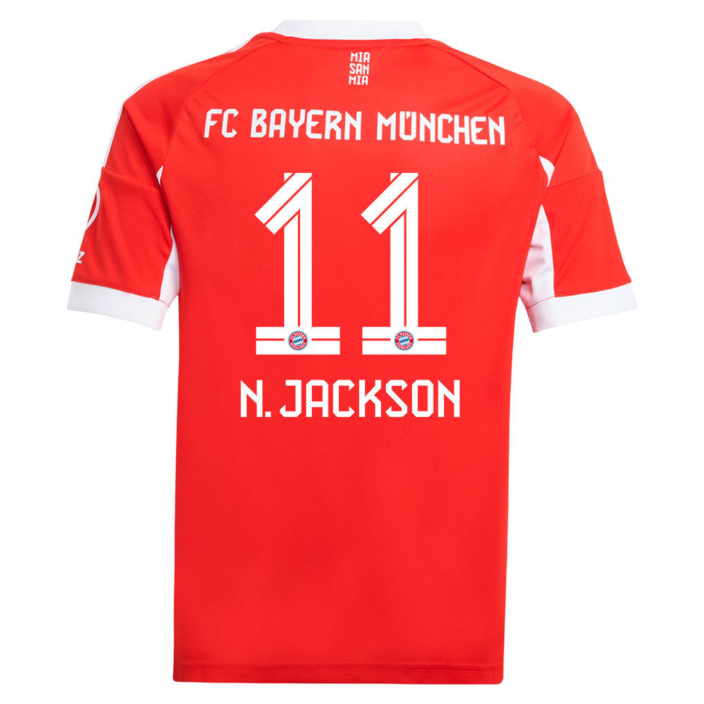 Nicolas Jackson 11 Bayern Munich 25/26 Home YOUTH Jersey - Red