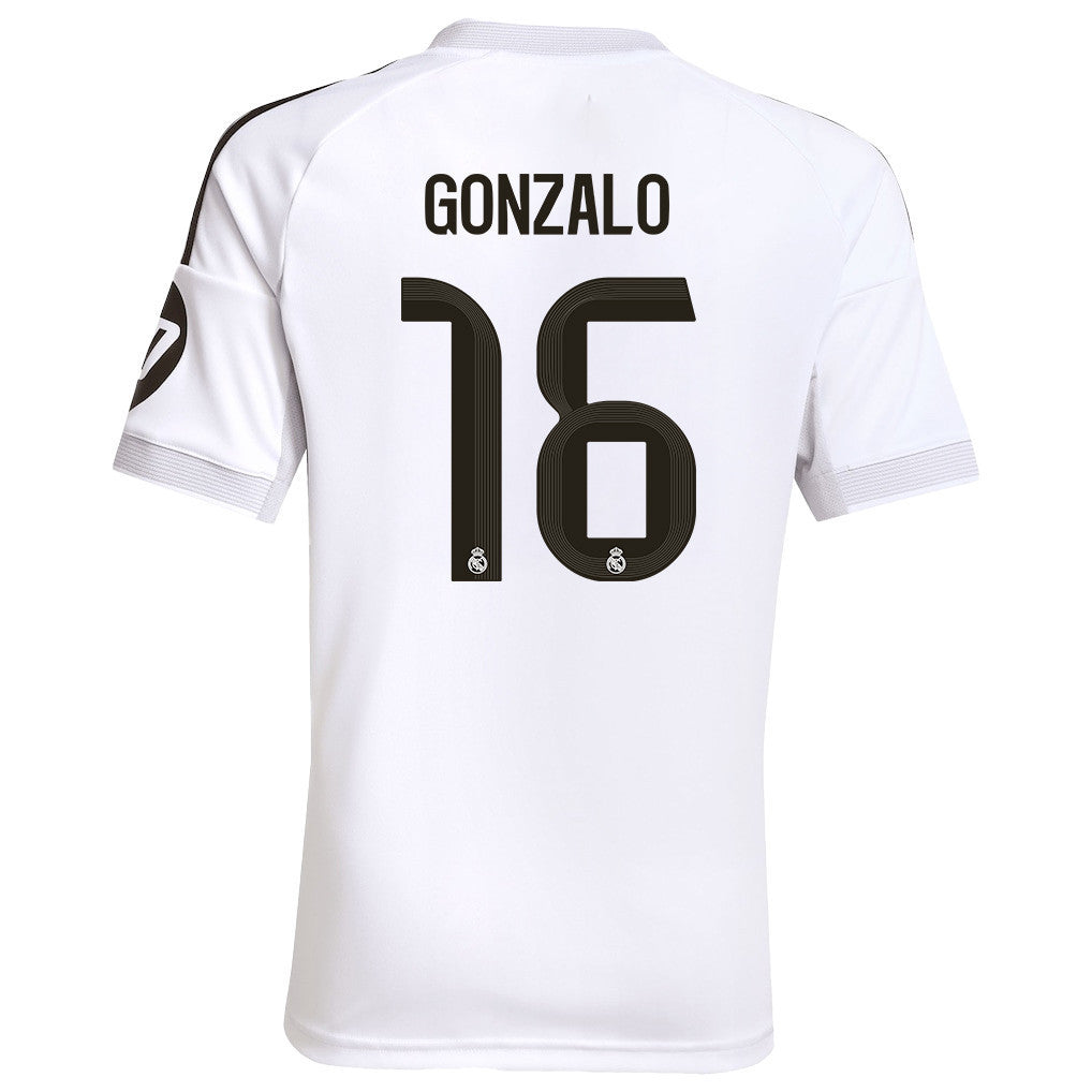 Gonzalo 16 Real Madrid 25/26 Home YOUTH Jersey - White
