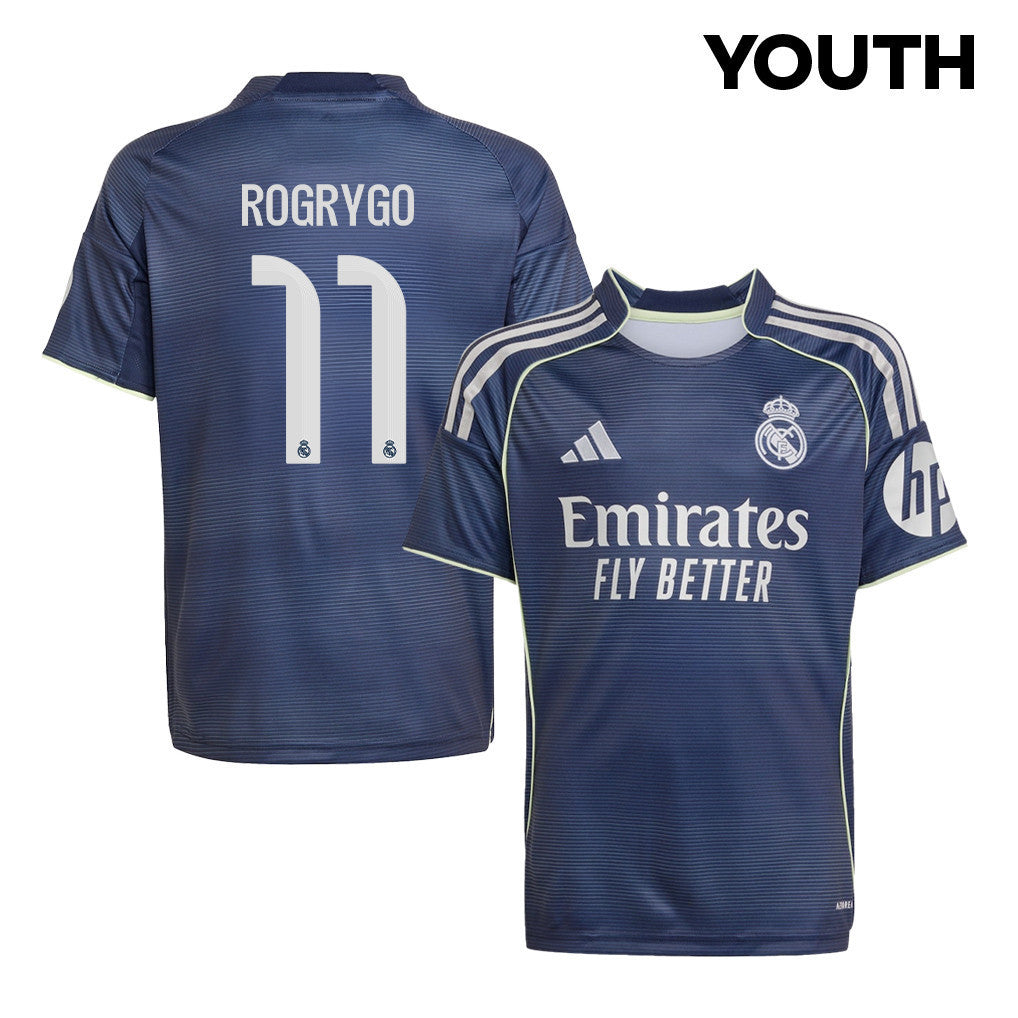 Rodrygo 11 Real Madrid 25/26 Away YOUTH Jersey - Legend Ink