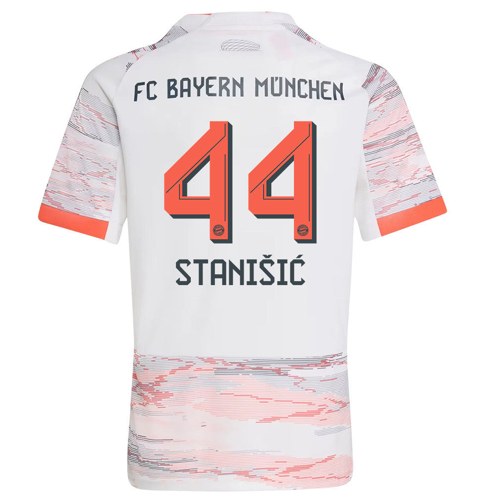 Josip Stanišić 44 Bayern Munich 25/26 Away YOUTH Jersey - White