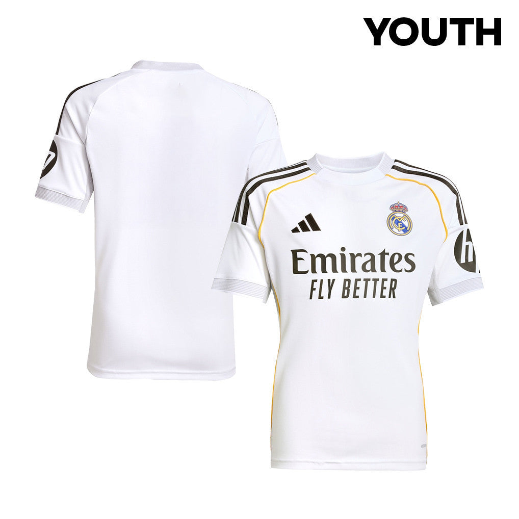 Real Madrid 25/26 Home YOUTH Jersey - White