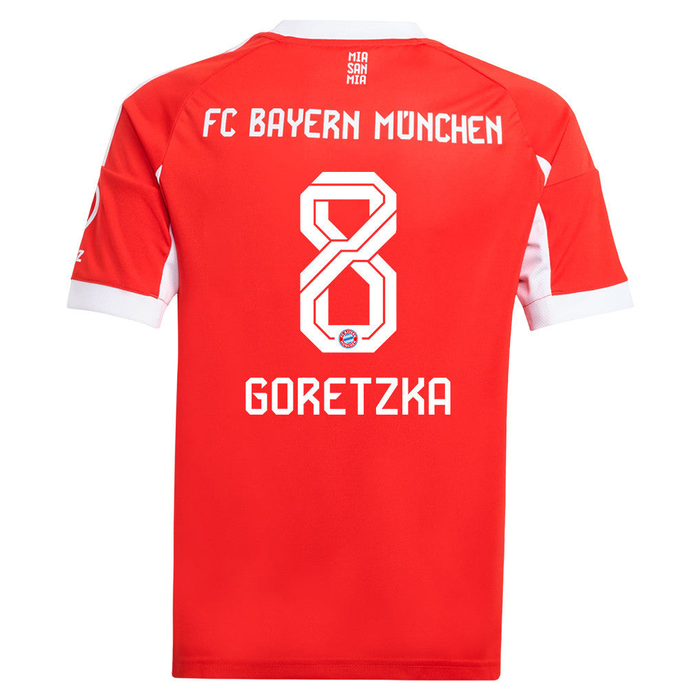 Leon Goretzka 8 Bayern Munich 25/26 Home YOUTH Jersey - Red