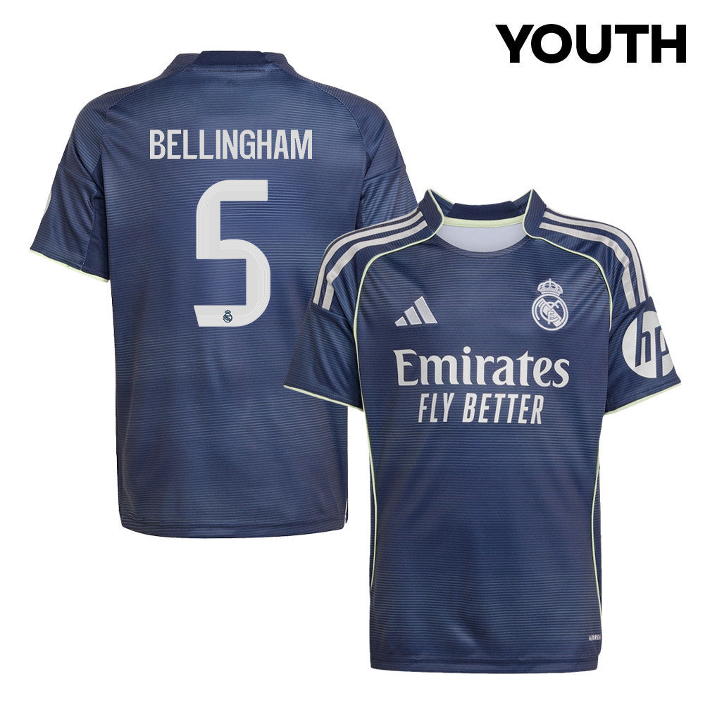 Jude Bellingham 5 Real Madrid 25/26 Away YOUTH Jersey - Legend Ink