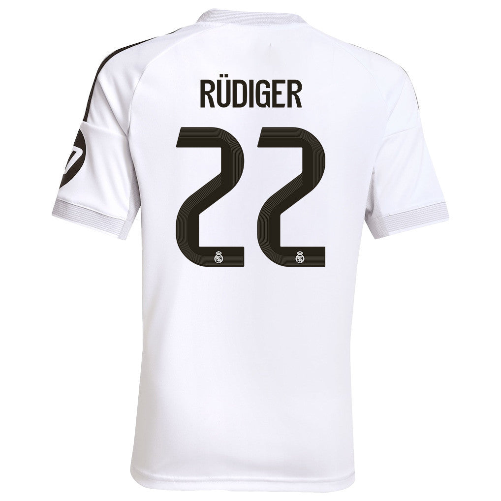 Antonio Rüdiger 22 Real Madrid 25/26 Home YOUTH Jersey - White
