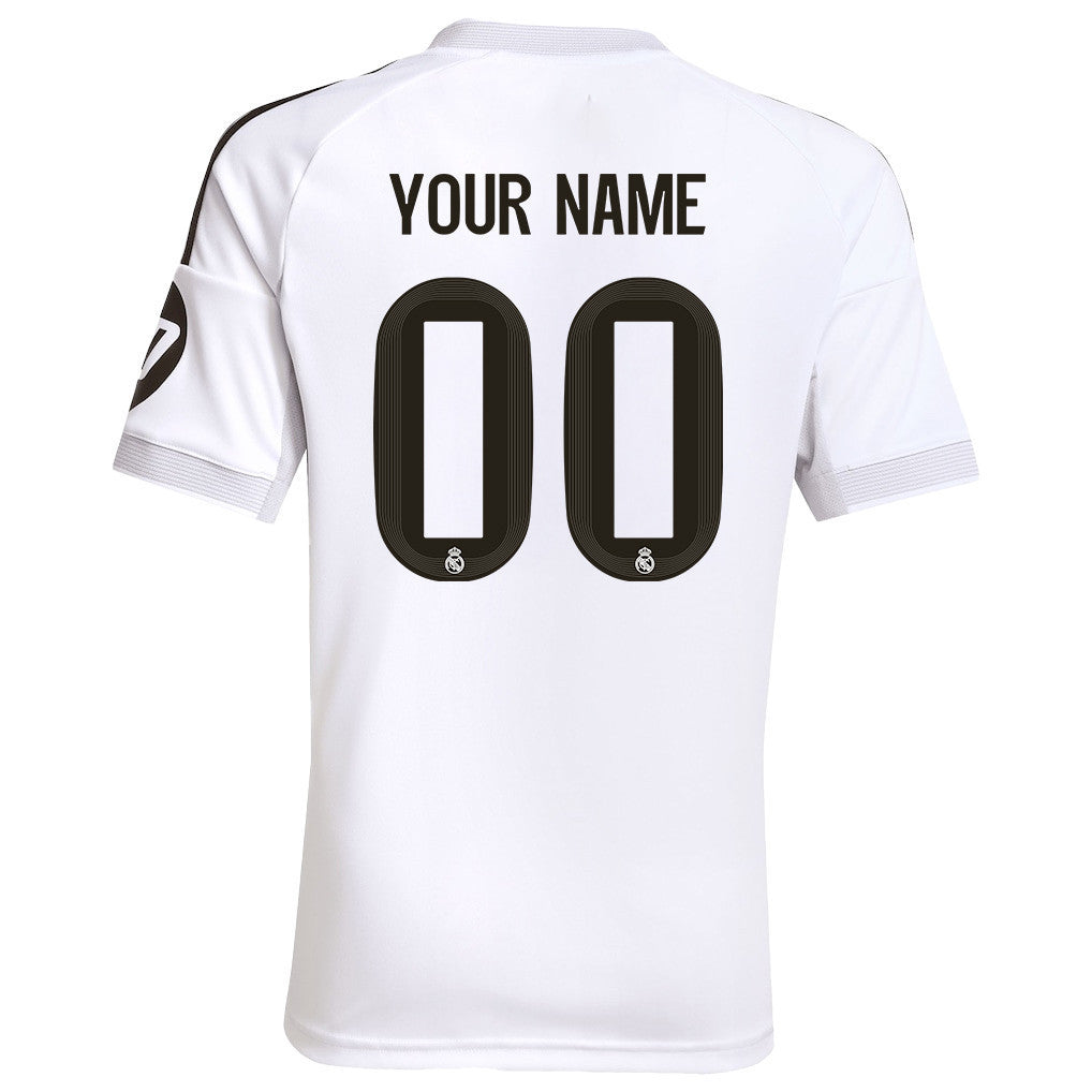 Real Madrid 25/26 Personalized Home YOUTH Jersey - White