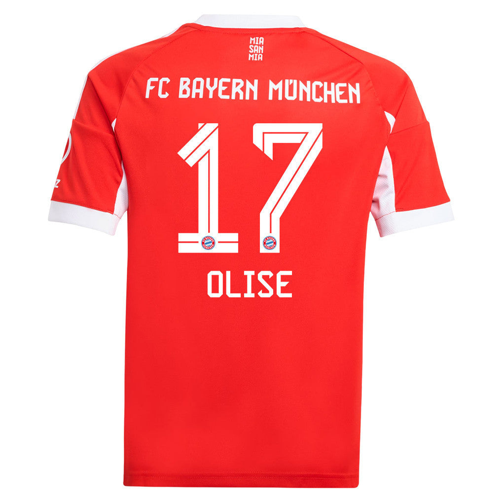 Michael Olise 17 Bayern Munich 25/26 Home YOUTH Jersey - Red