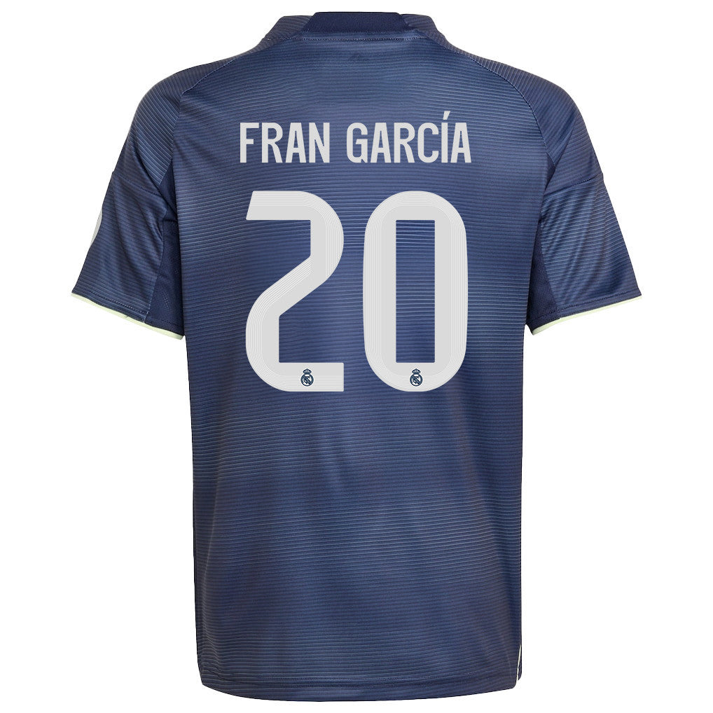 Fran García 20 Real Madrid 25/26 Away YOUTH Jersey - Legend Ink