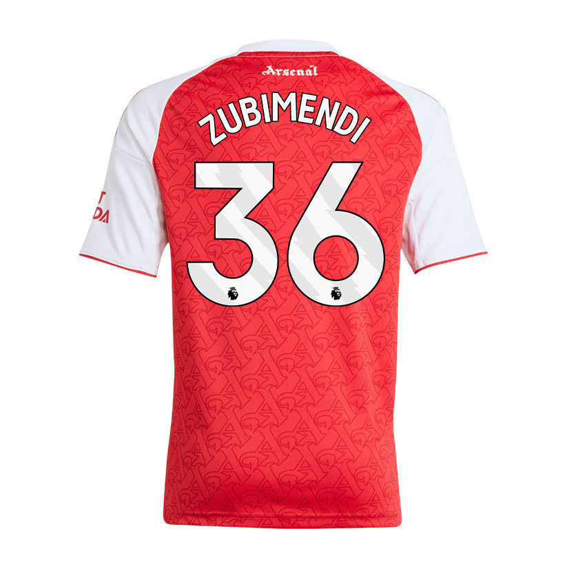 Martin Zubimendi 36 Arsenal 25/26 Home YOUTH Jersey - Red/White