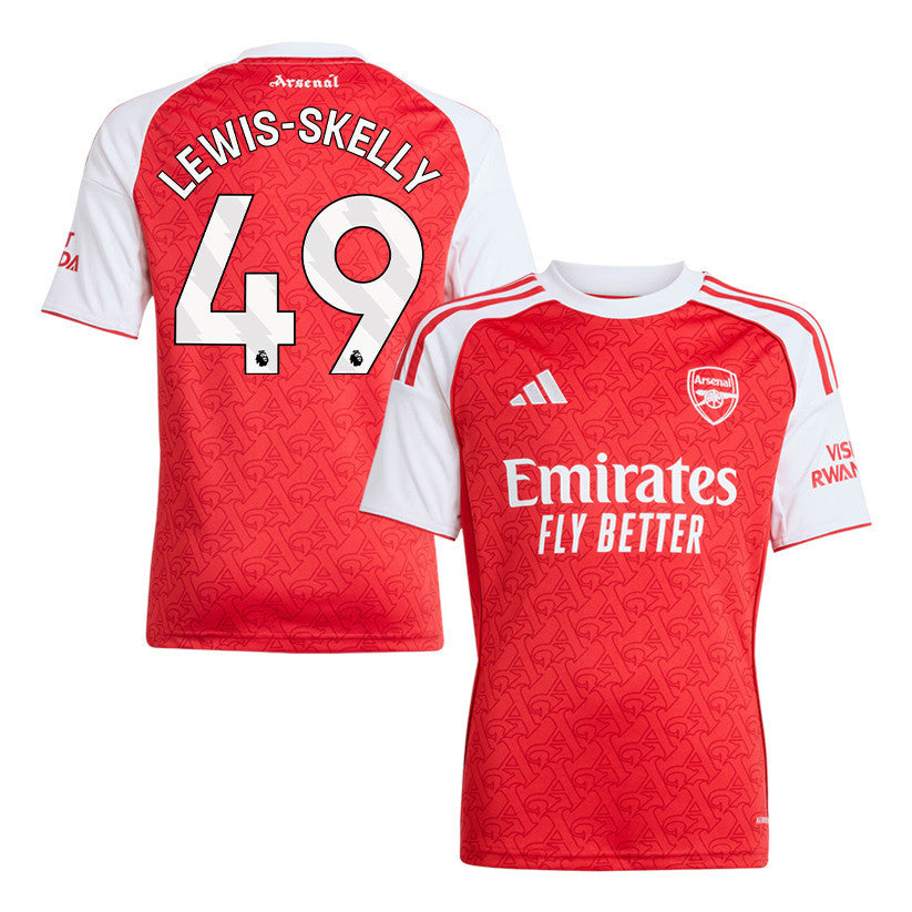 Myles Lewis-Skelly 49 Arsenal 25/26 Home YOUTH Jersey - Red/White