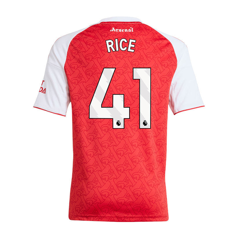 Declan Rice 41 Arsenal 25/26 Home YOUTH Jersey - Red/White