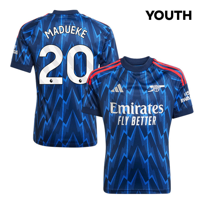 Noni Madueke 20 Arsenal 25/26 Away YOUTH Jersey - Navy Blue