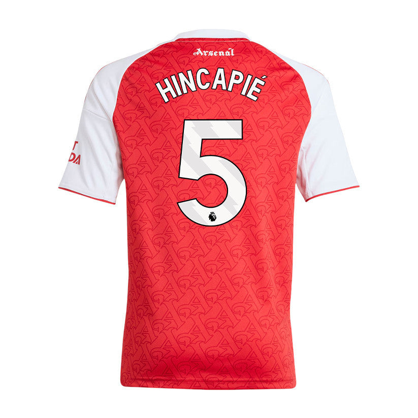 Piero Hincapié 5 Arsenal 25/26 Home YOUTH Jersey - Red/White