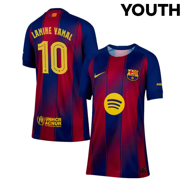 Lamine Yamal 10 Barcelona 25/26 Home YOUTH Jersey - Navy