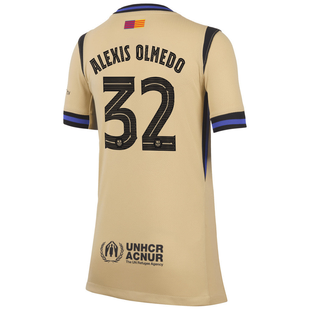 Alexis Olmedo 32 Barcelona 25/26 Away YOUTH Jersey - Yellow